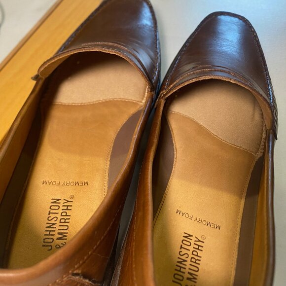 Johnston & Murphy - Size 10M - Men’s Brown Penny Leather Loafers slipon shoes